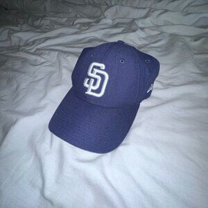 SAN DIEGO PADRES - NEW ERA BLUE BASEBALL CAP - LIKE NEW - MENS - 9FORTY